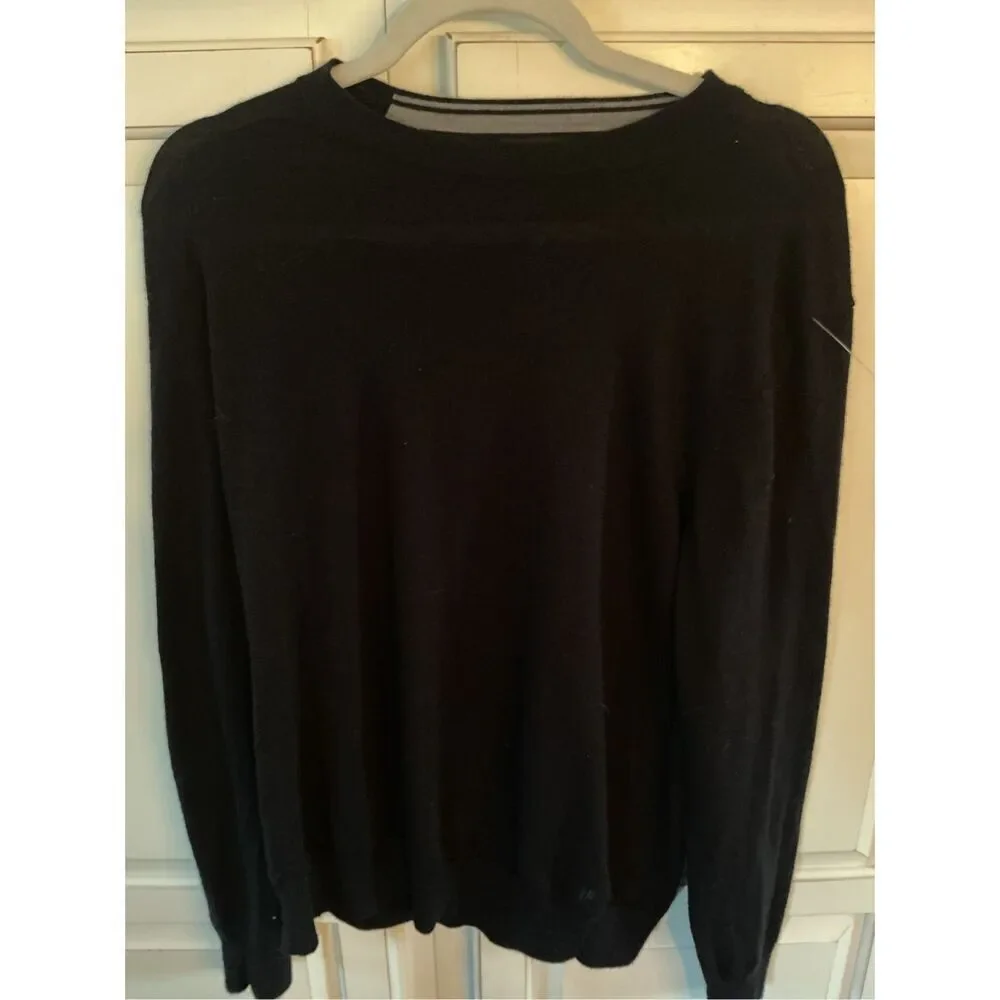 Banana Republic 100% Merino Wool Crew Neck Sweater Navy